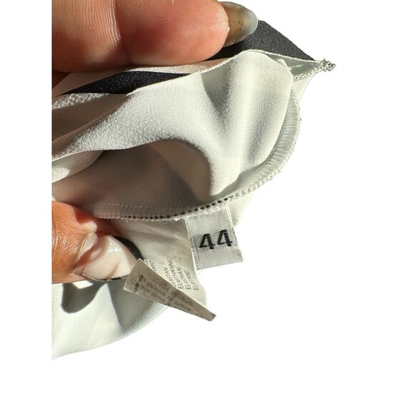 Chiara Boni La Petite Robe Black White V-Neck Slimming Shift Dress Size Medium‎ - Picture 3 of 10